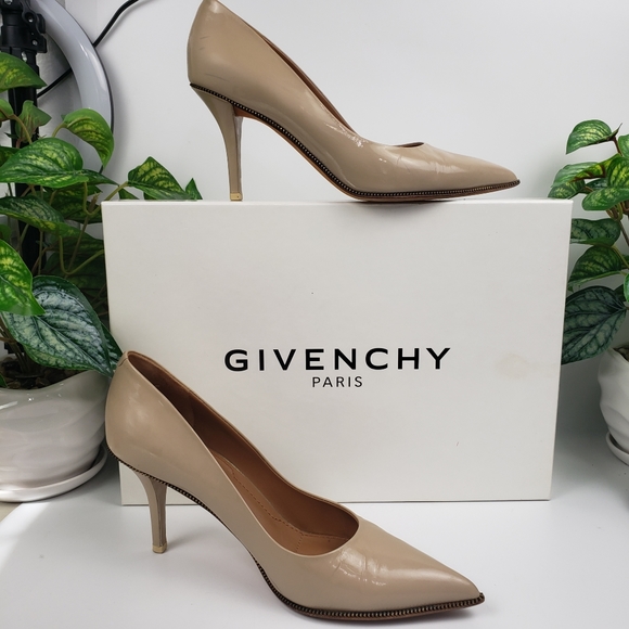 Givenchy Tan Zipper Academia Business Casual Patent Leather sz EU 39.5 U… - Picture 1 of 15